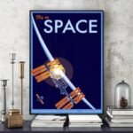 Toile Vintage Aventure Spatiale