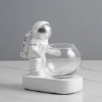 Vase Astronaute En Verre Figurine Décorative