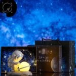 veilleuse de nuit petit astronaute en resine pour un sommeil apaisant accroupi argente 428 1